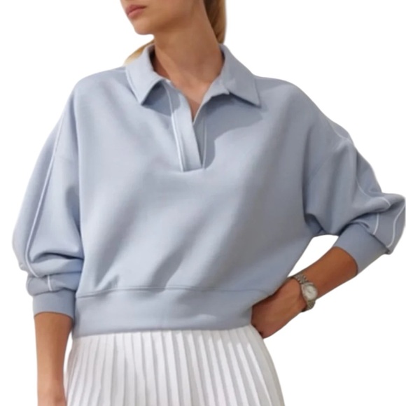 YPB by Abercrombie & Fitch NeoKnit Polo Sweatshirt - Picture 2 of 7